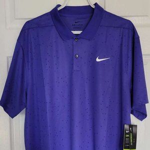 NEW - Men's Nike Dri-Fit Victory Golf Shirt, Standard Fit - Blue